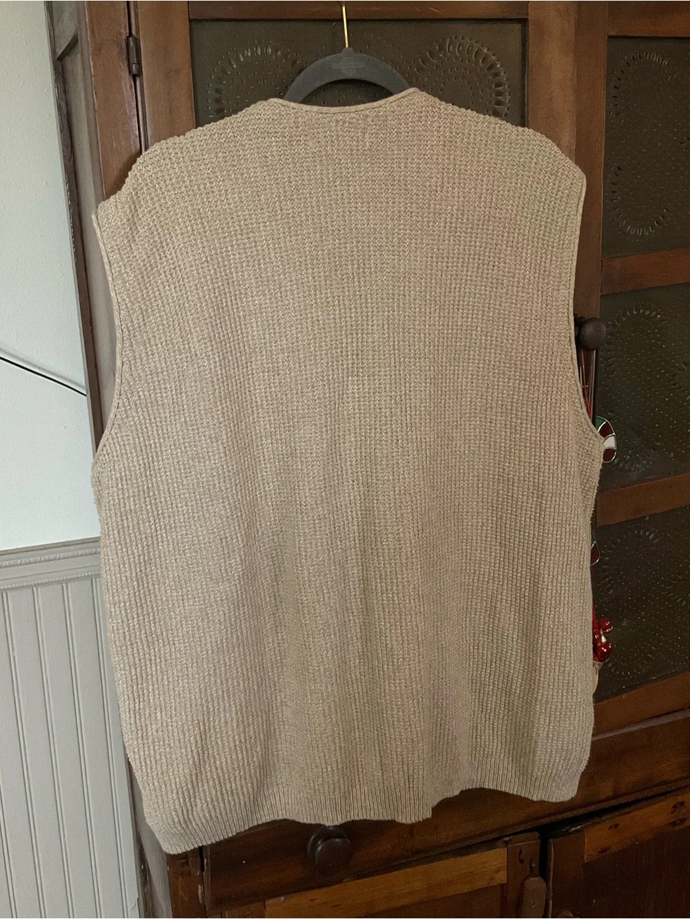 Vintage Eddie Bauer Knit Sweater Vest Cardigan XL